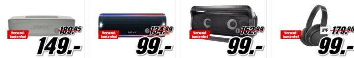 Media Markt TV  u. Audio Knaller: z.B. LG PK7 Bluetooth Lautsprecher für 99€ (statt 149€)