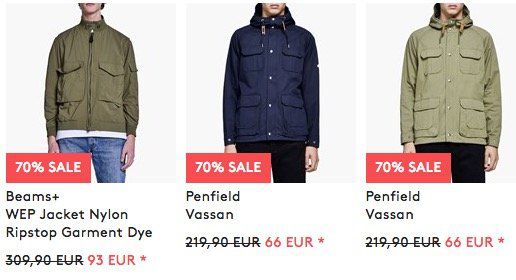 Jacken Sale mit  70% bei Caliroots   z.B. Levis Mechanic 2 Jacket für 36€ (statt 72€)