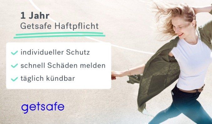 Knaller? 1 Jahr private Haftpflicht Versicherung von getsafe ohne SB für 1 Single für 1,90€