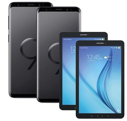 Knaller! 2 x Samsung Galaxy S9 + 2 x Samsung Galaxy Tab E für 149€ + Vodafone Allnet mit 11GB LTE für 51,99€ mtl.