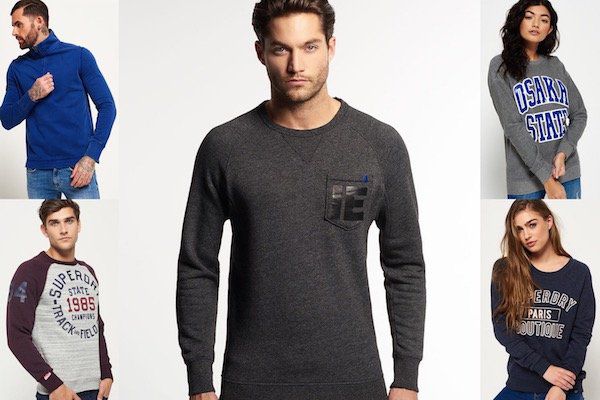 Superdry Sweatshirts für Damen und Herren   div. Modelle für je 30,95€