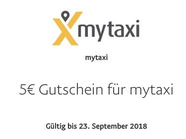 Gratis 5€ myTaxi Gutschein bei Paypal + weitere 7€ Gutschein per Code