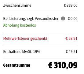 Bosch Rotak 43 LI (Akku Rasenmäher inkl. 4 Ah Akku) für 310€ (statt 414€)