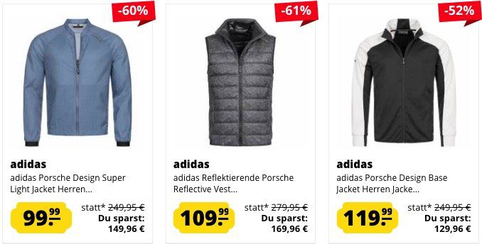 adidas Porsche Design Westen und Jacken ab 99,99€