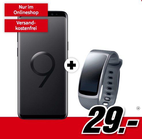 Samsung Galaxy S9 + Samsung Gear Fit 2 für 29€ + Vodafone Allnet Flat mit 1GB für 19,99€ mtl.