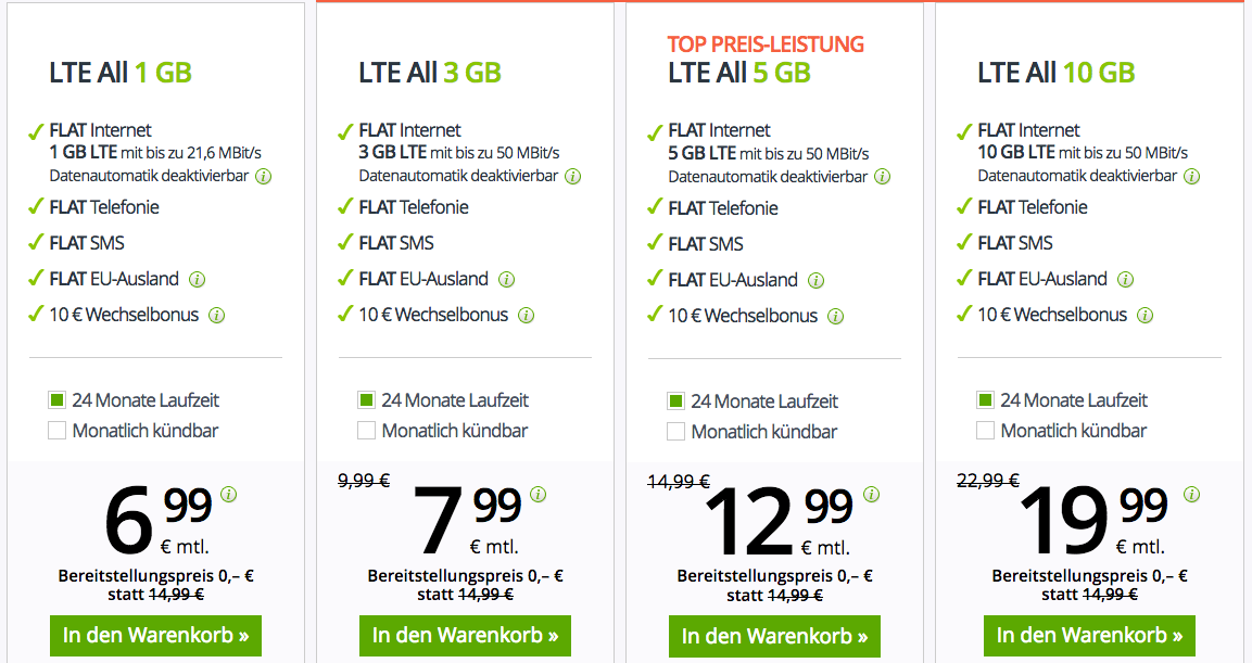 Geht noch! winSIM LTE FLEX Tarife reduziert ab 6,99€ mtl. + keine Anschlussgebühr   jederzeit kündbar!