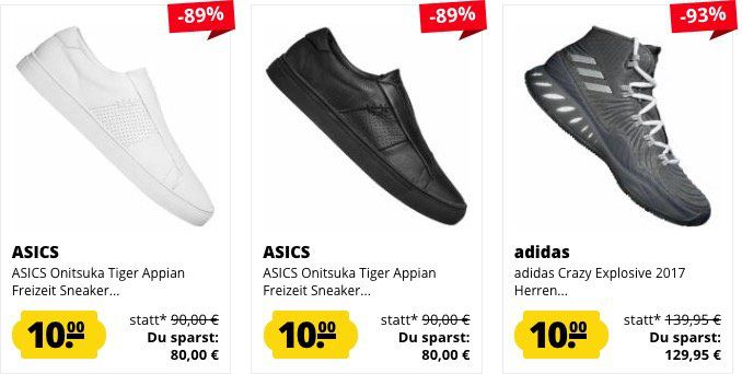 Schuh Knaller 🔥 ausgewählte Schuhe (adidas, Puma, Asics, ...) nur 10€ bei SportSpar (zzgl. VSK)   nur wenige Größen!