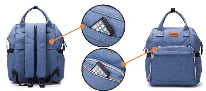 Großer Wickelrucksack mit vielen Taschen für 14,99€ (statt 29€)