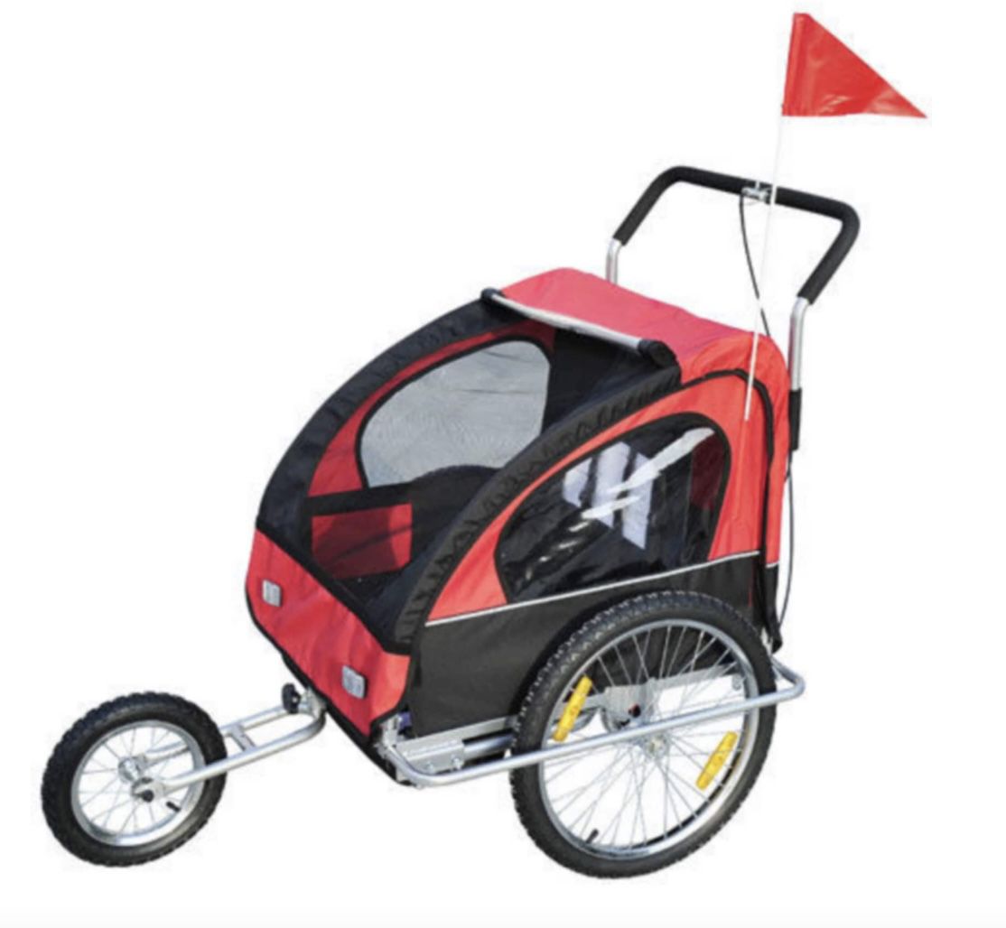 HOMCOM  2 in 1 Kinder Fahrradanhänger für 109,99€ (statt 129€)