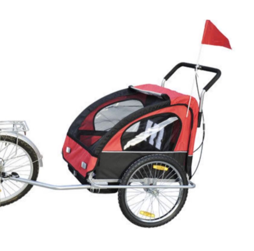 HOMCOM  2 in 1 Kinder Fahrradanhänger für 109,99€ (statt 129€)