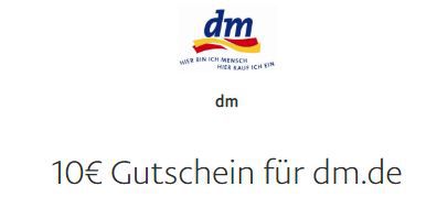 Wieder vorbei! 10€ PayPal Gutschein (MBW 39€) bei DM   begrenzt auf 1.500 Stück