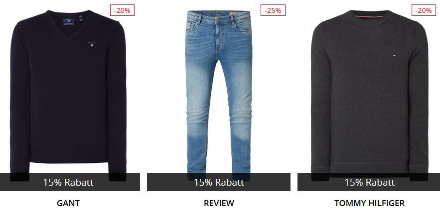 Top! Peek & Cloppenburg* mit 15% Extra Rabatt auf Jeans und Strickwaren