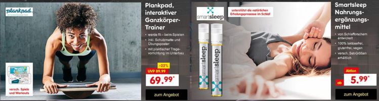 Smartsleep Nahrungsergänzungsmittel für 19,99€   Plankpad Fitnesstrainer für 69,99€ die aktuellen Höhle der Löwen Deals