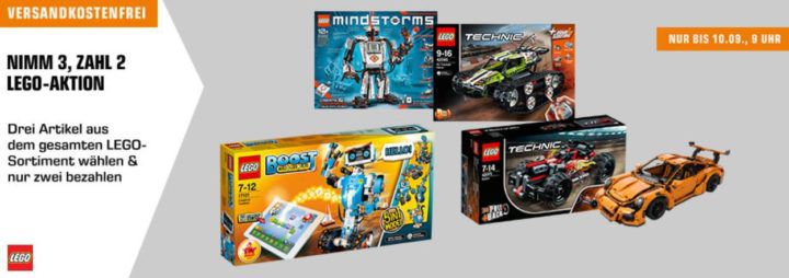 Bis 9 Uhr! Saturn Lego Multibuy: 3 Artikel kaufen und nur 2 zahlen   im ganzen Sortiment!