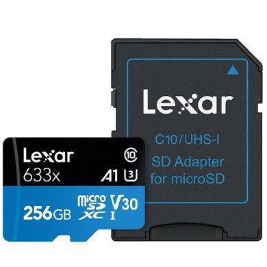 Lexar 256GB microSDHC High Speed Speicherkarte mit SD Adapter für 22,81€ (statt 33€)