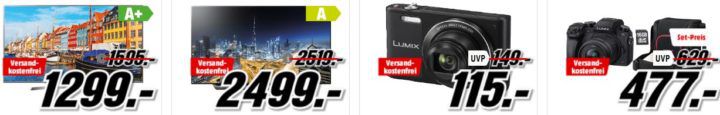 Media Markt Marken Sparen: günstige Artikel von LG, Panasonic, TOSHIBA und hama