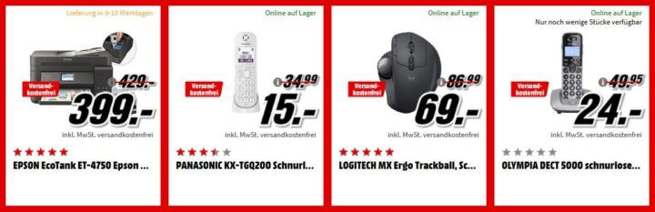 Media Markt Büro Tiefpreis Woche: heute z.B. RAPOO Tastatur und Maus für 19€ (statt 30€)