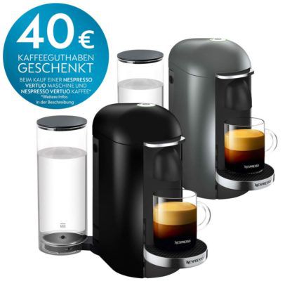 Krups Nespresso XN9000 Vertuo Plus Kaffeekapselmaschine für 129,90€ (statt 149€) + 40€ Kapsel Gutschein