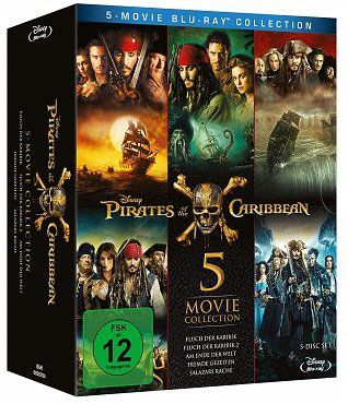 Pirates of the Caribbean 1   5 als Blu ray für 27,48€ (statt 35€)