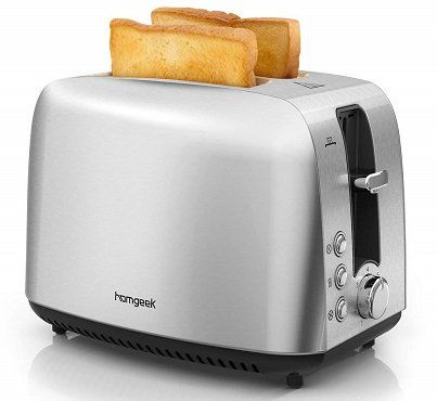 Homgeek Toaster für 2 Scheiben mit abnehmbarer Krümelschublade für 19,71€ (statt 28€)