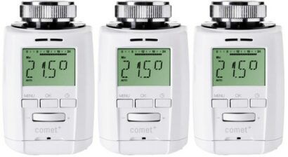 3er Pack Eurotronic Comet Plus Heizkörperthermostat für 44,79€ (statt 55€)