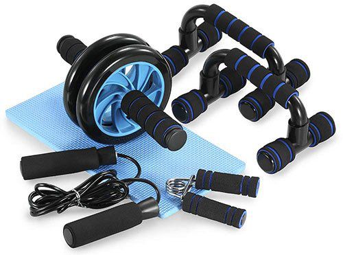 5 in 1 Workout Set mit Bauchtrainer, Springseil, Handtrainer etc für 14,99€ (statt 25€)   Prime