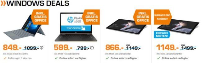 Saturn Late Night Foto, Notebooks & Wearables Nacht: z.B. HP 15Convertible 15.6 Zoll Display i3 für 477€ statt 599€