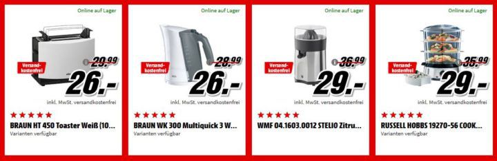 Media Markt Küchen Tiefpreis Woche: letzter Tag z.B. BOSCH MUM59S81DE HomeProfessional Küchenmaschine für 333€ (statt 399€)