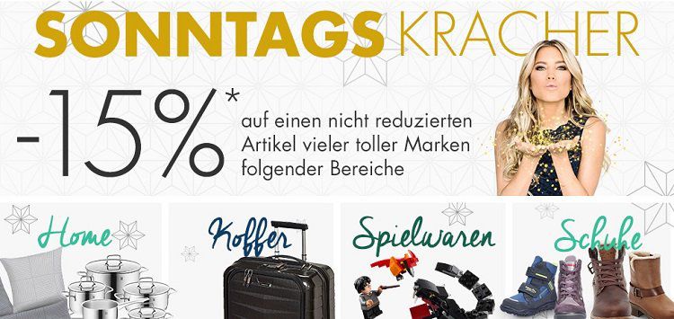 Karstadt Sonntags Kracher mit 15% Rabatt auf einen nicht reduzierten Artikel