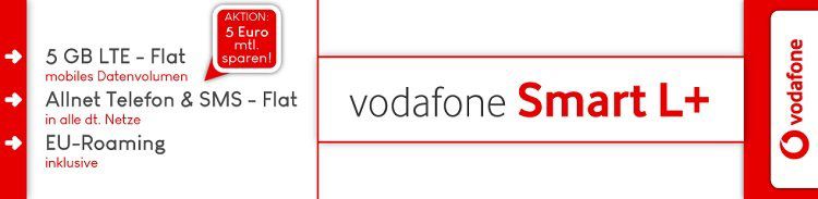 Vodafone Smart L+ mit 5 GB LTE für 36,99€ + 1MORE In Ear Kopfhörer und verschiedene Smartphones ab 4,95€