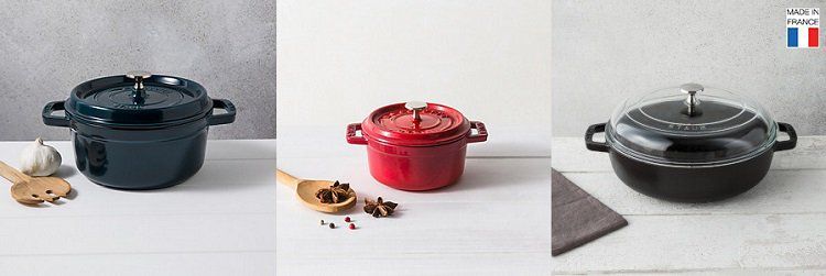 staub Sale bei Vente Privee   z.B. Gusseisen Schmortöpfe ab 79,99€