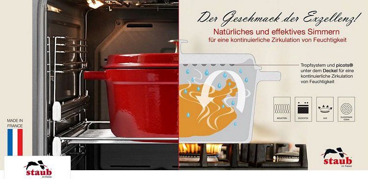 staub Sale bei Vente Privee   z.B. Gusseisen Schmortöpfe ab 79,99€