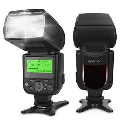 apeman Speedlite Blitzlicht Aufsatz für verschiedene DSLR Kameras für 29,99€ (statt 40€)