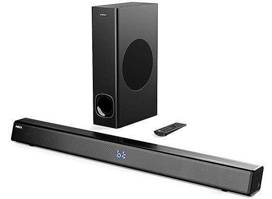 Abox FS22CS   2.1 Bluetooth Soundbar (120W) mit Subwoofer für 69,90€ (statt 110€)