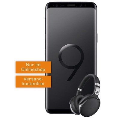 Samsung Galaxy S9+ inkl. Sennheiser HD 4.50 für 1€ + o2 Free M Boost mit 20GB LTE für 34,99€ mtl.