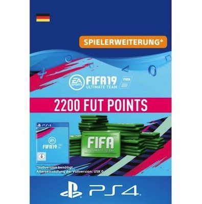 500 FIFA 19 Ultimate Team Points für 4,49€   1.600 Punkte für 13,49€ oder 2.200 Punkte für 17,99€