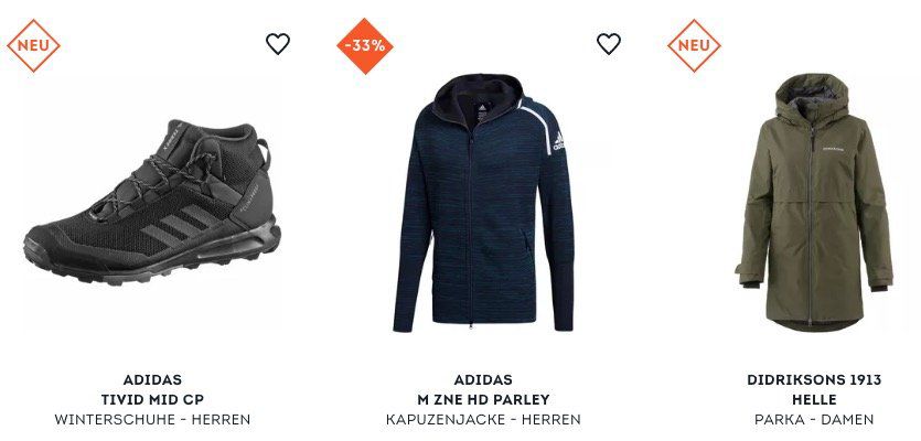 20€ Rabatt auf ausgewählte Artikel bei SportScheck bis Mitternacht   z.B. adidas Kapuzenjacke für 83,90€ (statt 150€)