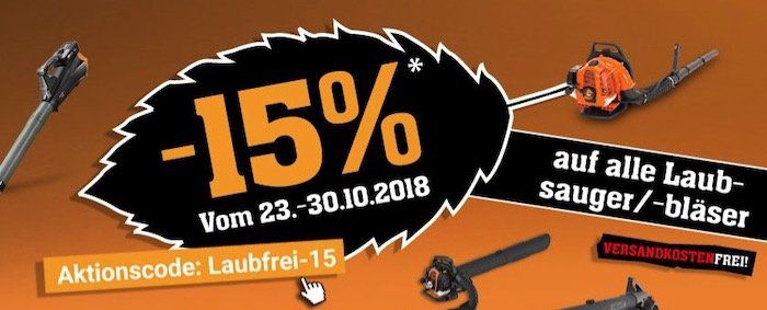 Fuxtec Laubsauger & Laubbläser mit 15% Rabatt