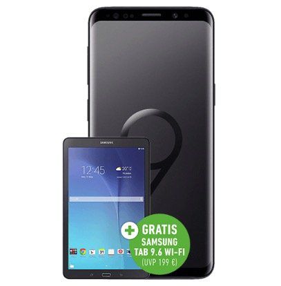 Samsung Galaxy S9 + Samsung Tab 9.6 Tablet für 39€ + Telekom MagentaMobil S Young mit 8GB LTE ab 24,95€ mtl.