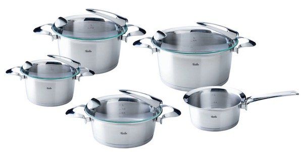 Fissler Solea Topfset 5 teilig mit stylischen Glasdeckeln für 339,15€ (statt 484€)