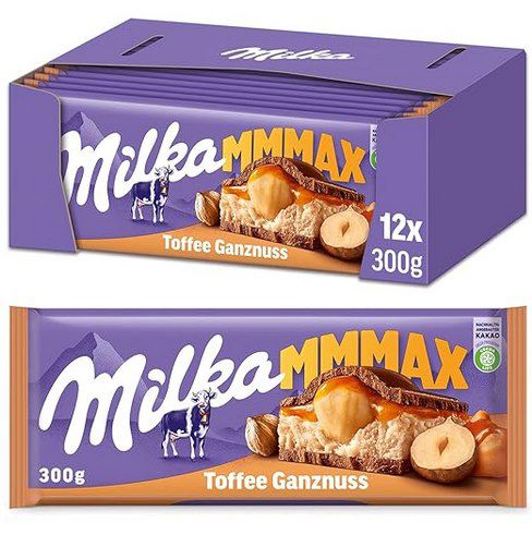 12x Milka Toffee Ganznuss (je 300g) ab 24,64€ (statt 39€)