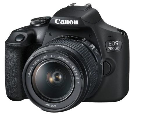 Canon EOS 2000D Spiegelreflexkamera mit Objektiv 18 55 mm für 333€ (statt 399€)