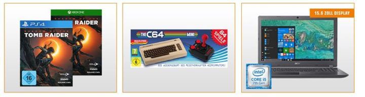 Saturn Entertainment Weekend Deals: z.B. The C64 Mini Konole für 39€ (statt 54€)