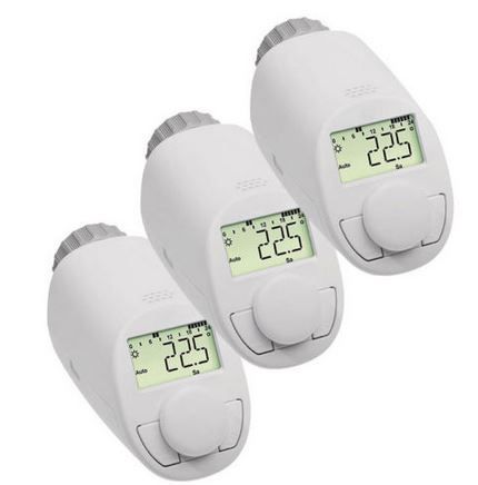 Eqiva Typ N 9   3er Set Elektronik Heizkörper Thermostat mit Boost Funktion für 22,95€ (statt ~28€)