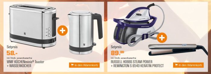 SATURN Bundle Feiertags Aktion: z.B. WMF Küchenminis Toaster + Wasserkocher für 58€ (statt 83€)