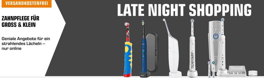 Saturn Late Night mit günstigen eZahnbürsten & Co. für die ganze Familie: z.B. PHILIPS Sonicare HX8432/01 Airfloss Ultra für 70€ (statt 82€)