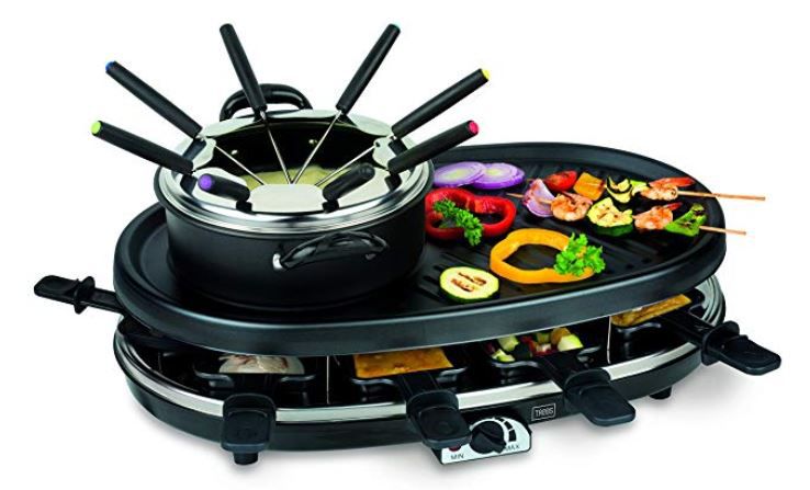 TREBS 99322   4 in 1 Multifunktionsgerät (Fondue, Grill, Raclette und Gourmet) für 62,99€ (statt 80€)