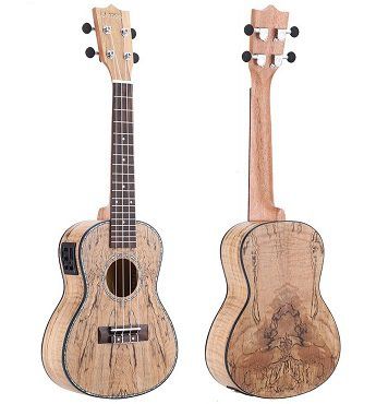 Ammoon QO 006 24 Ukulele aus seltenem Totholz mit LED Display für 56,69€ (statt 81€)