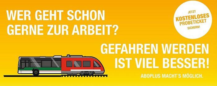 Aschaffenburg: kostenloses AboPlus Probeticket für Busse und Bahnen