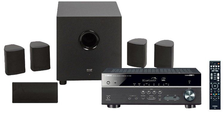 YAMAHA RX V483 5.1 Receiver + Elac Cinema 5 Heimkino System für 419€ (statt 607€)